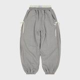 Double banding ribbon sweatpants