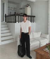 Dainel Two-Tuck Wide Slacks
