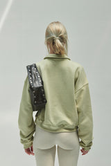 DIAGONAL LOGO HALF ZIP UP