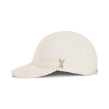 VA Stud Glossy Scrunchie Cap / Ivory
