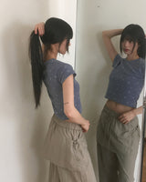 ビュレップ フラワー クロップ 半袖Tシャツ
