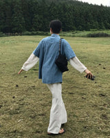 ケイヴンデニム半袖シャツ