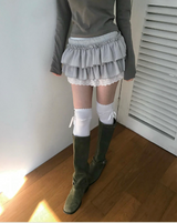 gray vicky lace cancan skirt