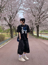 Love NY printing half sleeve 2C