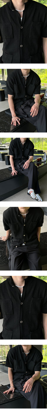 [S/S] Tweed crop half cardigan (2color)