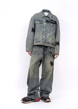 BBD Graffiti Metal Logo Denim Jacket (Rusty Blue)
