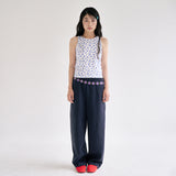 Blue flower sleeveless