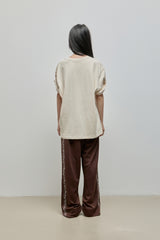 Embroidered Track Pants_Brown
