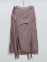 Fold Satin Lace Skirt