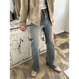 [F/W] Brush washing flare denim pants (2color)