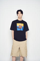 25SS スクエアバスケットボールショートスリーブTシャツ ブラック