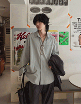 ファジーストライプシャツ (3 color)