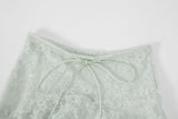 lace long skirt mint butterfly