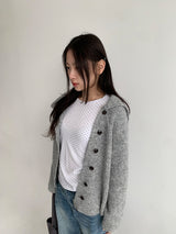 カンカドットリブラウンドロングスリーブTシャツ