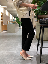 ルカイン 301 ストレッチー エラスティック ウエスト ストレート パンツ/ 4カラー