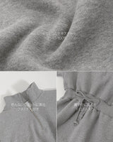 【MADE】パーシャルジップアップヒースレッドスウェットワンピース
