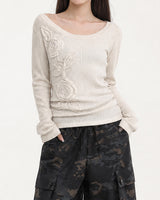 (W's) Petal Ribbed Knit