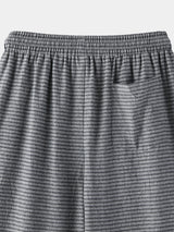 Border stripe summer pants
