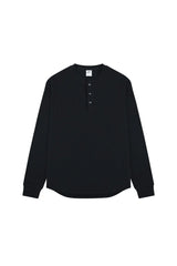 Waffle Henley Long Sleeve Tee