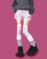 ポキストライプロングレッグウォーマー (2color)