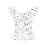 Rosalie Dot Frill Blouse