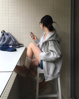 [BELLIDE MADE] ノア, ルーズフィットツーウェイジップアップフーディー