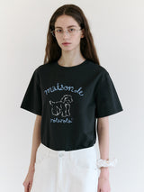 メゾンローラパピーフレンズTシャツ チャコール