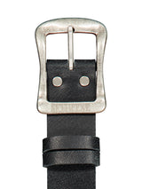 3X3 ANTIQUE LEATHER BELT BLACK
