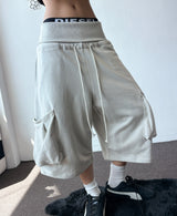 Pla West Fold Cargo Terry Bermuda Shorts 3color