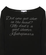LETTERING SHEER LONG SLEEVE_BK