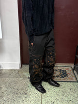 [Hand-Made「007」] スノーフレークスタッズパンツ_ブラック