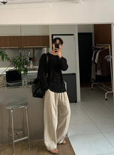 Aid Daily Linen Overfit Long Sleeve T-shirt