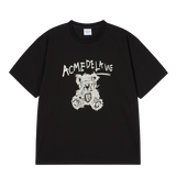 25SS ドローイングベアショートスリーブTシャツ ブラック