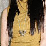 mint butterfly necklace