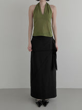 Blin Mesh Cowl Halter Top