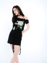 LACE LINED DRESS [BLACK]
