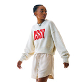 Letter Crop Knit Ivory 