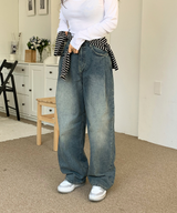 ワンピンタックヒップパンツ