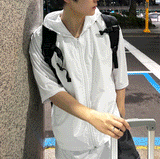 crop nylon hooded vest