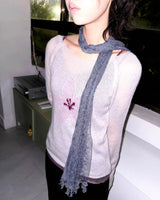 (3color) Soft Flower Sheer Wool Knit