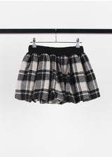 CHECK BALLOON SKIRT