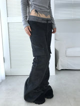 baby cargo fur bootcut pt(2color) 
