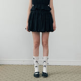 Ribbon Cancan Skirt - BLACK