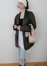 Floral Satin Jacquard Two-way Mini Bag_Beige