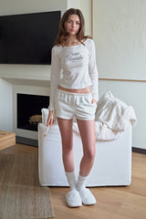 Signature Bambi Argyle Long Sleeve, White