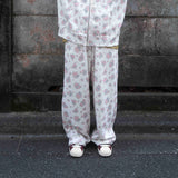 Flower Waffle Jogger Pants (ivory)