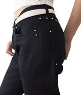 Iva Studded Low-Rise Bootcut Jeans
