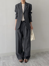 Ber Linen Two Tuck Wide Slacks