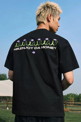 ストリートウェアプリントルーズTシャツ
