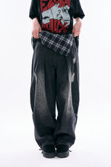 Stillwell distressed wide denim